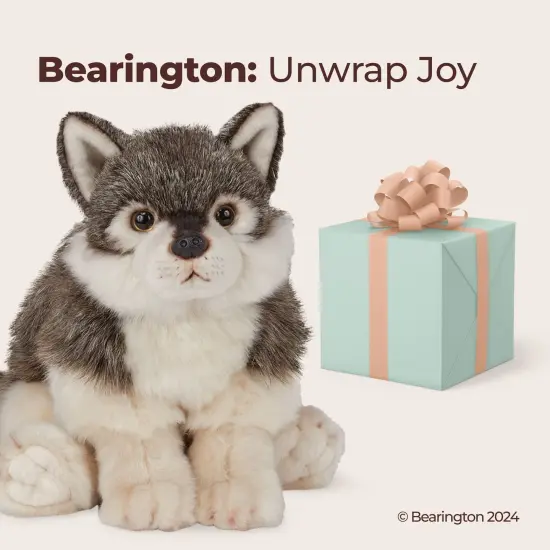 Bearington Nanook Plush Stuffed Animal Gray Wolf, 13 inches, For Ages 3-14 Grey {5}