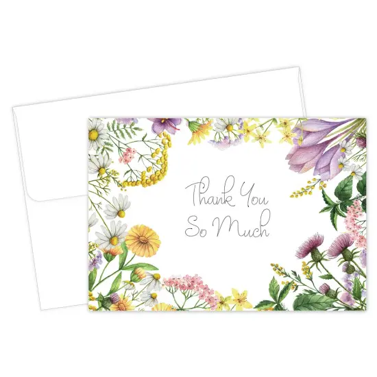 Great Papers! Flower Meadow Thank You Note Card and White Envelope, 4.875" x 3.375", 24 count {2}