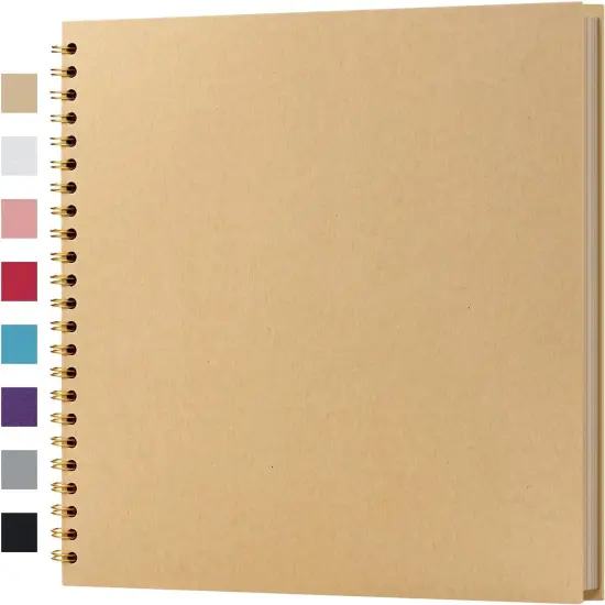DIY Scrapbook Album 40 Pages Hardcover Kraft Paper Scrap Book Photo Albums Memory Book for Wedding and Anniversary Family {1}