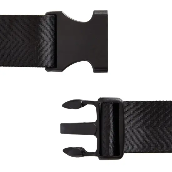 Zodaca Black Extra Large Fanny Pack Plus Size, Crossbody Bag with Adjustable Belt Straps Fits 34-60 Inch Waist (Expands to 5XL) {6}