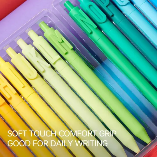 26 Pieces Gel Pens, Black Ink, 0.5 mm Fine Point Quick Dry Smooth Writing, Aesthetic Office Supplies (26 Pieces Set) {2}