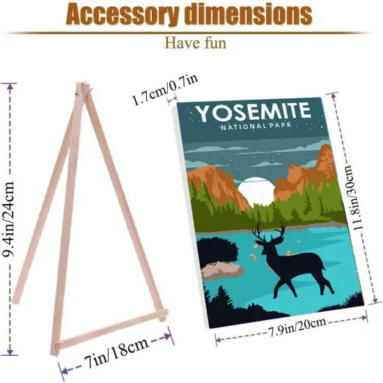 3 Pack Paint by Number for Adults Framed Canvas, National Park DIY Arts and Crafts for Adults Beginner with Wooden Easel, Paint Brushes, Acrylic Paint Set for Home Wall Decor, 9 * 12 Inch {3}