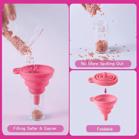 30 Slots Diamond Art Storage Containers for Adults Portable Bead Storage Boxes for Diamond Painting Accessories and Tools（Pink） {2}