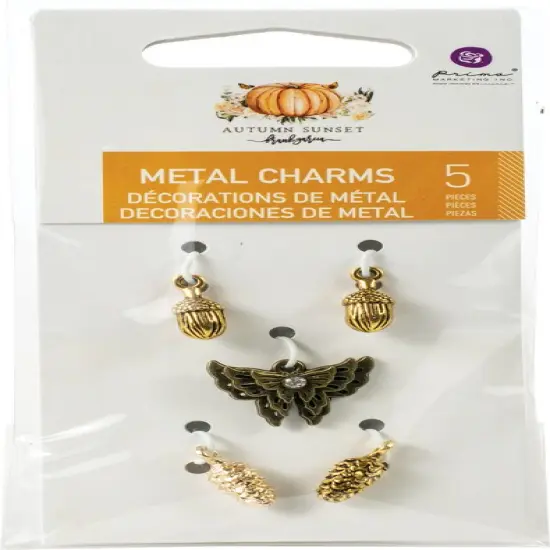 Prima Autumn Sunset Metal Charms 5 Pkg, Multi 655350995577 {1}