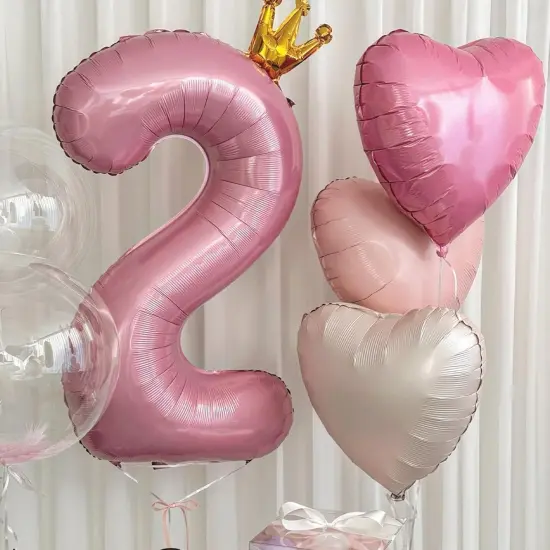 Pink White Heart Balloons,12Pcs Baby Pink Cream White Heart Shaped Foil Balloons,18Inch Light Pink Sand White Helium Mylar Balloon for Baby Shower Birthday Anniversary Wedding Party Decorations {3}