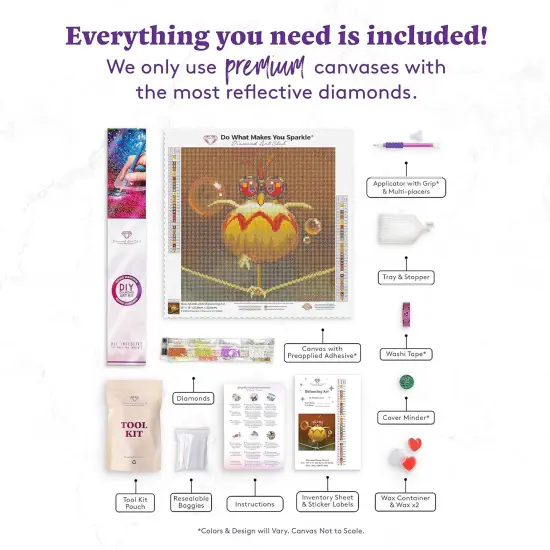 Balancing ACT - Bird Diamond Painting Kit, Animal Diamond Canvas, Round 5D Diamond Art for Adults and All Ages, 13" x 13" (32.8 x 32.8 cm) {4}