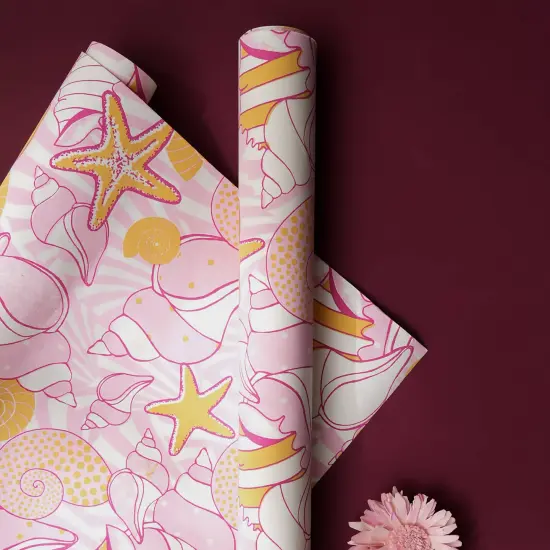 Gift Wrap Set of 5 - Org/Pink - HMP+Cardboard {1}