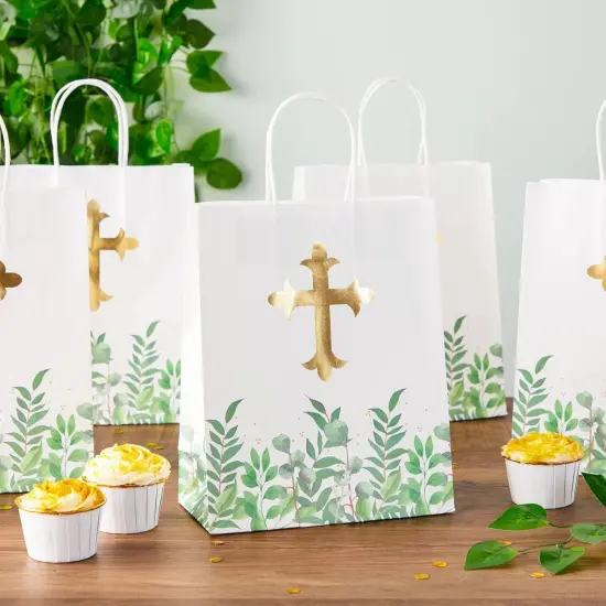 15 Pack of Religious Party Favor Gift Bags for Easter Christening Gifts, for Girls and Boys Baptism {2}