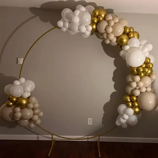 White Sand and Gold Balloons, 60pcs 12 Inch Beige White Gold Balloons Latex Helium Party Balloons {4}