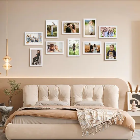 4x6 Picture Frame Bulk-4 Pack, Photo Frame 4x6 with HD Plexiglass, White Picture Frames Collage Wall Decor, Wall & Tabletop Picture Frames {5}