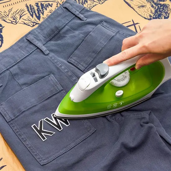 82-Piece Black Iron-On Letters & Numbers, 1 x 1.4 In&mdash;Block Fabric Alphabet for T-Shirts, Jerseys & DIY Clothing, Ideal for Customizing Apparel {5}