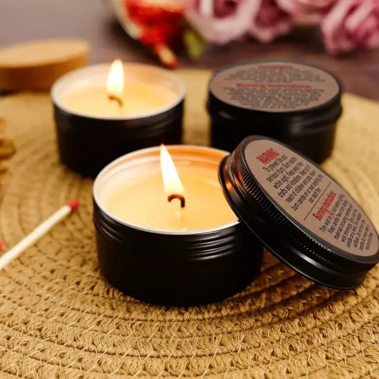 1000 Pcs Warning Labels, 1.5 Inch Safety Stickers for Candle Making DIY Jars, Brown {1}