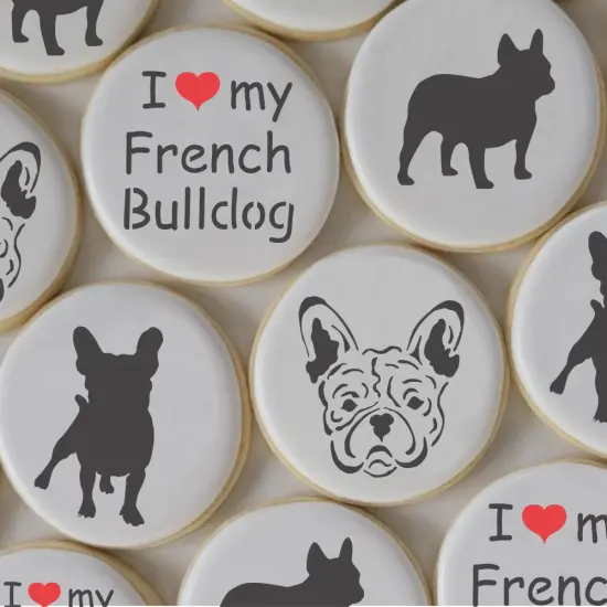 I Love My French Bulldog Cookie & Craft Stencil | CM188 by Designer Stencils | {2}