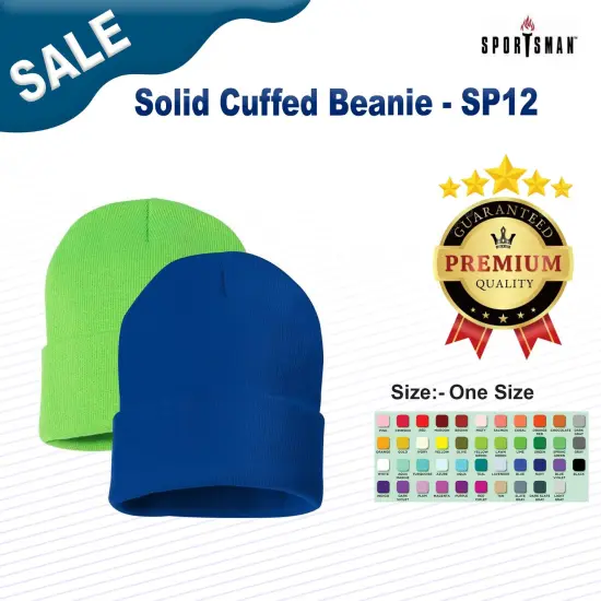 Sportsman&reg; Solid Cuffed Beanie Heather Kelly {3}