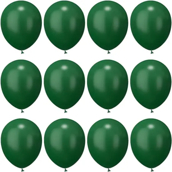 12 inch Dark Green Latex Balloons, 60 pcs Thick Dark Green Balloons for Party Decorations {1}