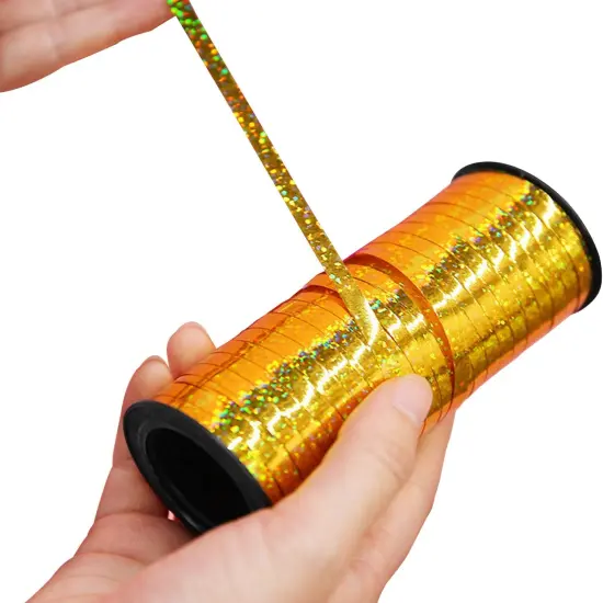 7 Pack Curling Ribbon, Crimped Curling Ribbon Metallic Balloon Ribbon Gift Wrap Ribbon Balloon String Shiny Wrapping Ribbon for Crafts, Christmas, Birthday, Wedding, Party Decoration (Glittered) {5}