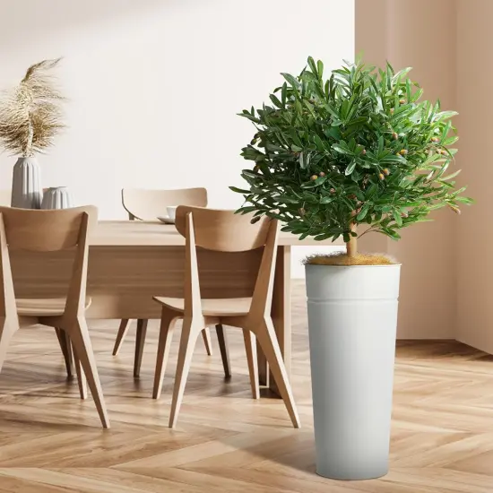 2Packs 4FT Artificial Ficus Tree, Fake Plants with Sturdy Plastic Nursery Pot,Faux Ficus Trees for Home Office Living Room Indoor Outdoor Decor Perfect Housewarming Gift (4FT-2Packs) {5}