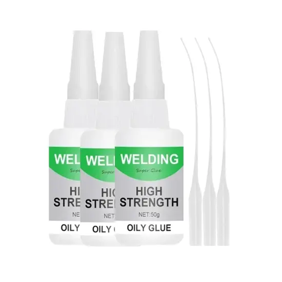 150ml Wood & Parquet Adhesive, Welding High-Strength Oily Glue, Universal Super Glue Gel, Instant Bonding, Strong Adhesion, Repairs Last Long Time for Metal, Wood, Ceramics,Leather, Glass(50g/3PCS) {1}