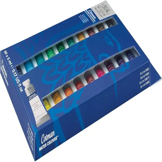 Cotman Watercolor Paint Set, 20 Colors, 5ml (0.17-oz) Tubes {3}