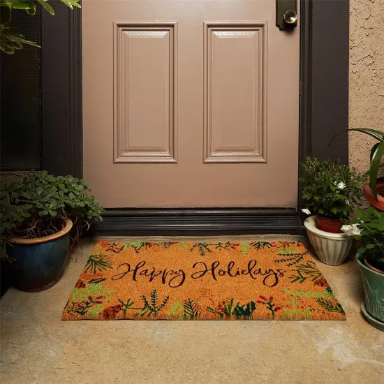 Okuna Outpost Coco Coir Non-slip Christmas Doormat, 17 x 30 Inches, Indoor & Outdoor Doormat for Entrance, Kitchen, Laundry Room, and Patio, Ideal Christmas Decor Brown {3}