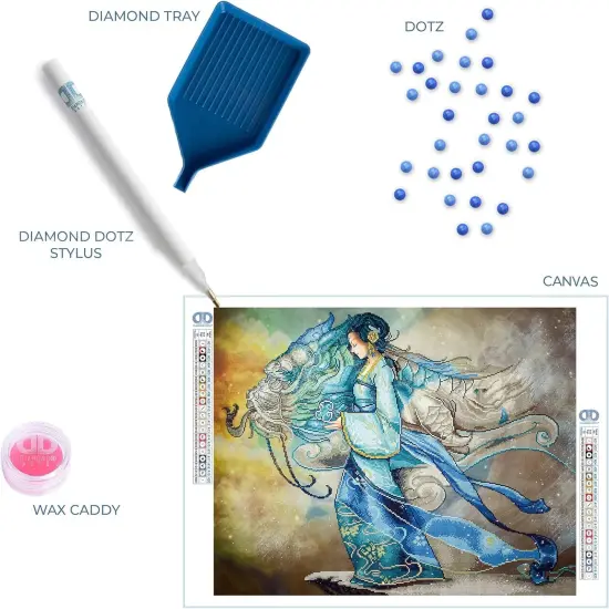 Dragon Princess Diamond Painting Kits for Adults - Diamond Art Kits a Relaxing Creative Craft Kit 26.4x33.5 {4}