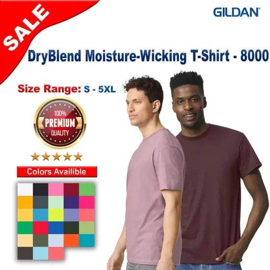 Gildan&reg; DryBlend Moisture Crewneck Short Sleeve Wicking T-Shirt Kelly {3}