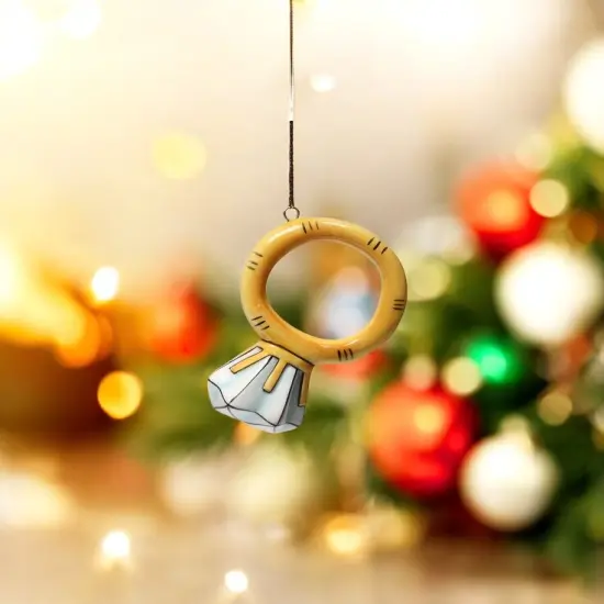 Ceramic Ring Ornament (Set Of 4), Christmas Tree Decor, Wedding Party Decor {2}