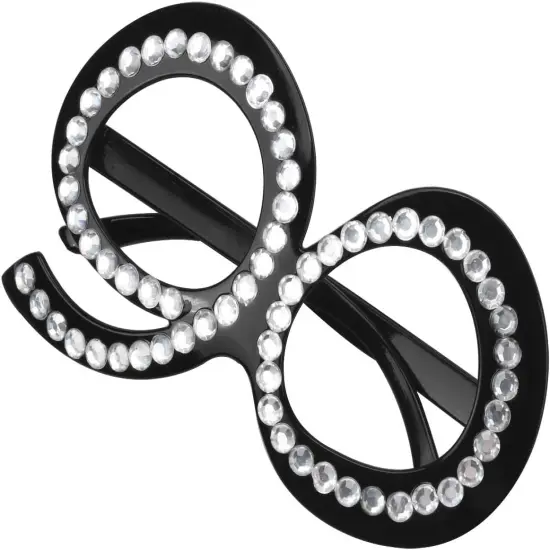 90th Birthday Glasses - Funny Photo Booth Props for Anniversary Celebration Decoration, Plastic Frame with Crystal Party Favors, Novelty Eyewear for Kids and Adults 6 Pack {3}