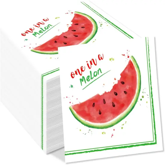 40Pcs Summer Watermelon Party Napkins Summer Sweet Watermelon Paper Napkins Girls {1}