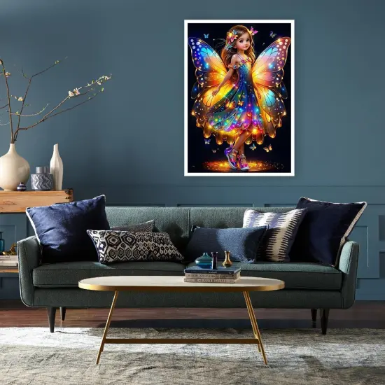 Fairy Diamond Art Kits for Adults,Elf Diamond Painting Kits for Adult Beginners,DIY Round Full Drill Diamond Art Painting,5D Diamond Art for Wall Decor Gift {2}