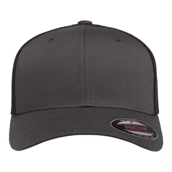 Flexfit&reg; Adult Trucker Cap CHARCOAL/ BLACK {1}