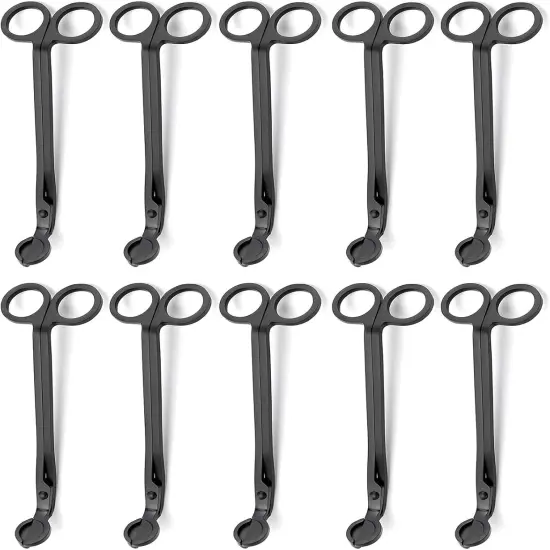 10PCS Candle Wick Trimmer Cutter, 7 Inch Bulk Wick Candle Accessories - Black {2}