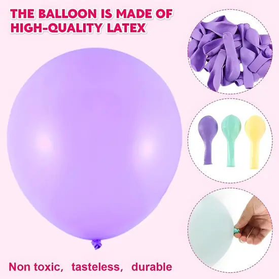 Daisy Balloon Arch Garland Kit - 136Pcs Pastel Rainbow Balloon Arch Kit - Birthday Balloons, White Groovy Flower Macaron Pink Yellow Blue Purple Balloons for First Birthday Wedding Party Decorations {3}