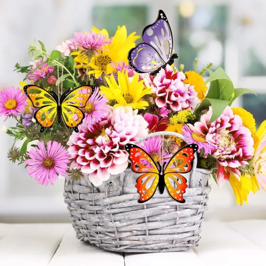 Wooden Hollow Spring Butterfly Ornaments Activity Craft Kit to Paint, 6 Styles DIY Blank Unfinished Wood Cutouts Ornament for Crafts Hanging Decorations Summer {3}