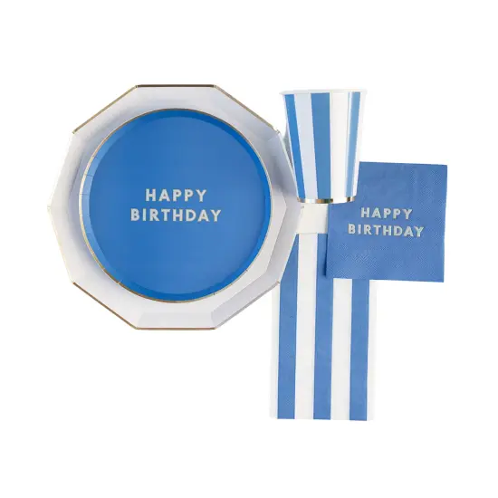 PALISADES BLUE SIGNATURE HAPPY BIRTHDAY COCKTAIL NAPKINS {3}