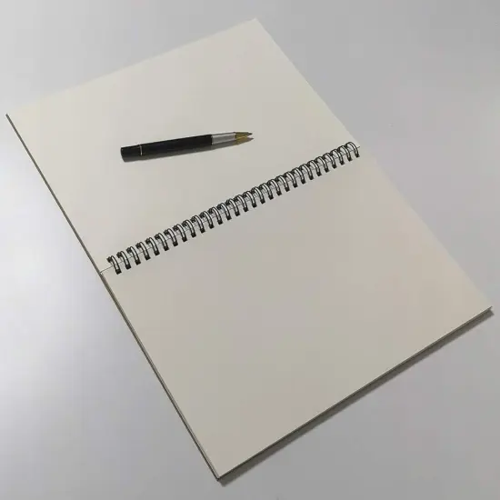 B5 Spiral Notebook/Spiral Journal Unruled/ Sketchbook, 100gsm Thick Blank Paper & Hard Kraft Cover, 65 Sheets (130 Pages), 3-Pack, 10.5" x 7.2", Blue {4}