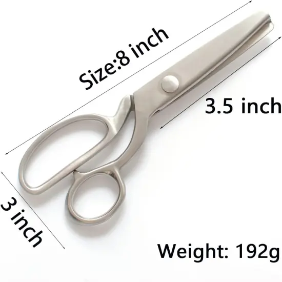 All Stainless Steel Pinking Shears Scissors for Fabric Heavy Duty Serrated Pinking Shears Decorative Edge Zig Zag Cut Scissors 8 Inch {2}