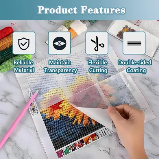 Diamond Painting Release Paper, Double-Sided Non-Stick Release Paper for Diamond Art 15x10cm Diamond Painting Cover Replacement for 5D Diamond Painting Accessories and Tools - 200 Pieces {4}