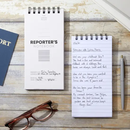 12 Pack Reporters Notebook, Spiral Note Pad for Journalist, Detective (70 Sheets/140 Pages Per Book, 4x8 In) White {2}