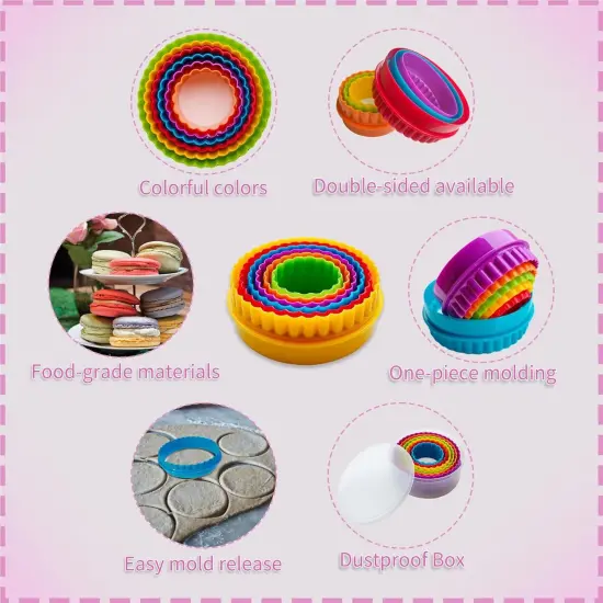 Cookie Cutter Set - 6 PCS Perfect for Baking Unique Flower, Round, and Circle Cookies {4}