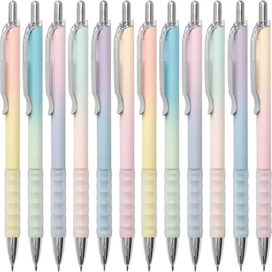 Gel Pens Medium Point 0.7mm Black Ink Gel Pen Retractable Cute Pens for Smooth Writing School Office Supplies, Pack of 12 {1}
