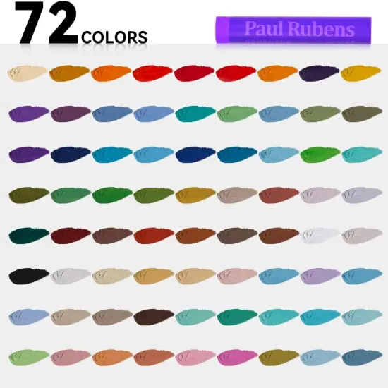 Oil Pastels for Artists, 72 Landscapes Colors Artist Soft Oil Pastel Set Vibrant and Creamy, Oil Pastel Ideal for Sketching, Decorative Painting, Making Pictures Like Oil Painting {4}