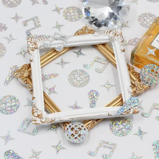 230PCS Disco Confetti, Glitter Disco Ball Party Decorations, Mini Disco Ball Confetti and Music Note Confetti for Disco/Music Party Decorations {3}