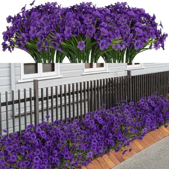 21 Bundles Summer Bushes Artificial Outdoor UV Resistant Flowers {1}