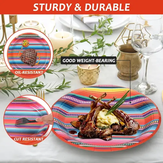 Rainbow Party Supplies, Dinner Plates (36-Count) {5}