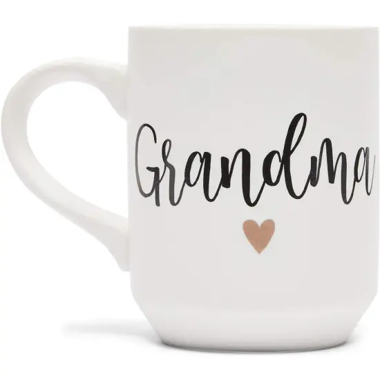 2 Piece Grandma and Grandpa Mugs Set for Coffee, Tea, Grandparent Announcement Gifts (15 oz) White {5}