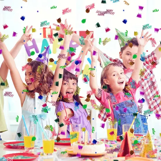 3000 Pieces Birthday Confetti Glitter Foil Happy Birthday Confetti Sprinkles Mixed Cake Balloon Star Confetti for Table Decorations Birthday Party Baby Shower DIY Crafts(60g) {5}