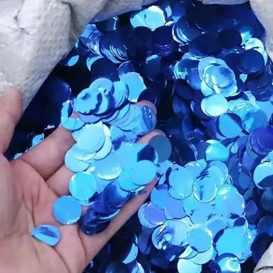 Blue Foil Confetti, Round Foil Glitter Table Confetti Dots, Sparkling for Wedding Birthday Party Decoration (1.76 OZ, 1.5 cm) {3}