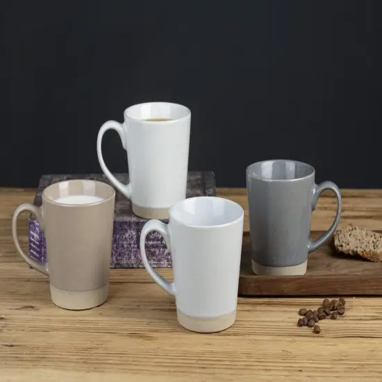 Coffee Mugs for 4, 12 oz Mug Set, Dringking Cup with Handle for Coffee {3}