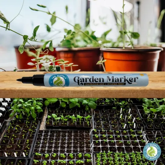 2 Pack Garden Marker Pen Permanent Markers Black (UV Fade Resistant Marker Pens for Plant Markers Garden Markers Waterproof Pen Black Markers Outdoor Marker for Garden Plant Labels 0.8mm) {3}